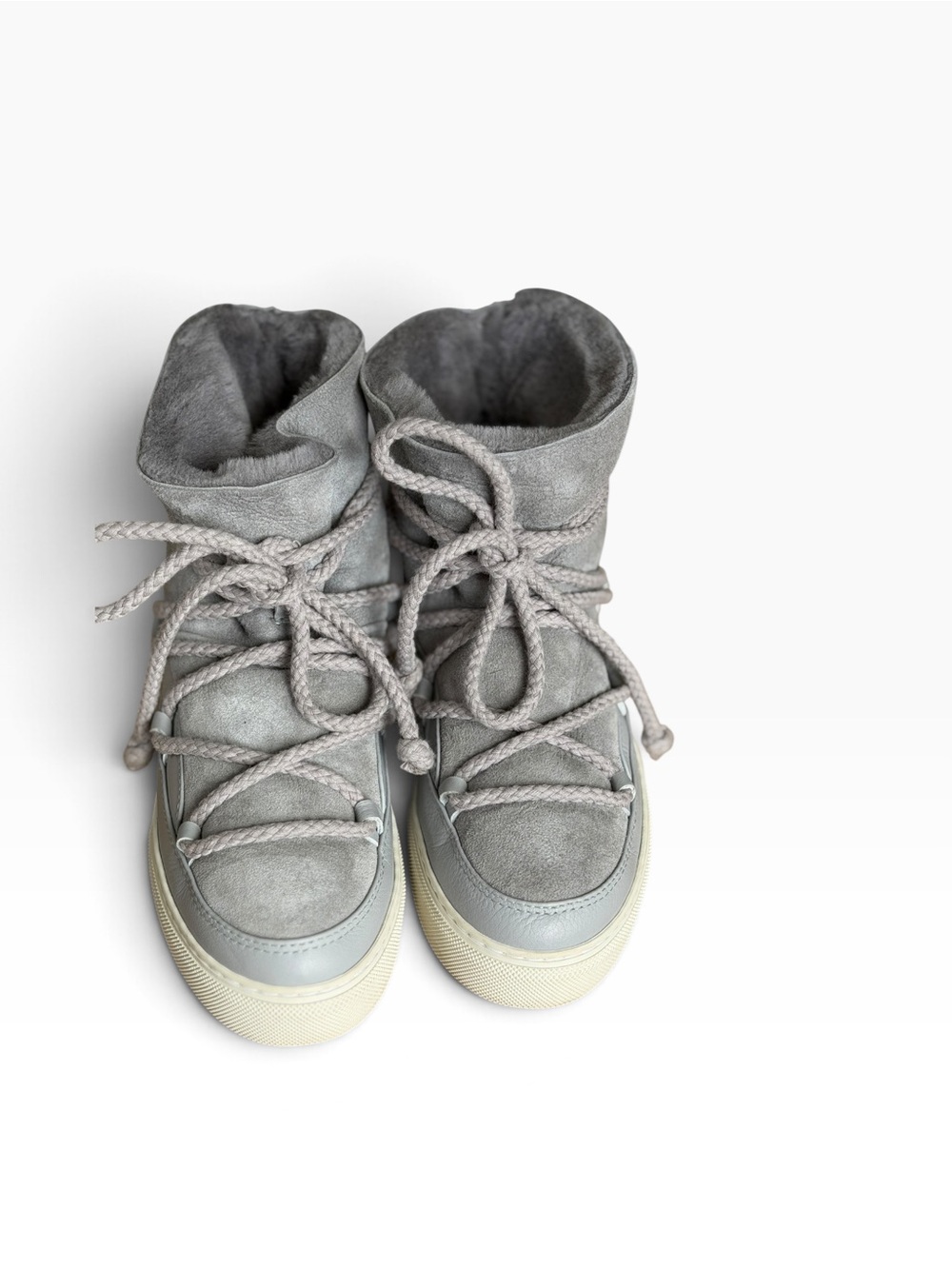 INUIKII Gray Suede Fur Lined Winter Women’s Snow Boots EU 39 - Picture 2 of 9